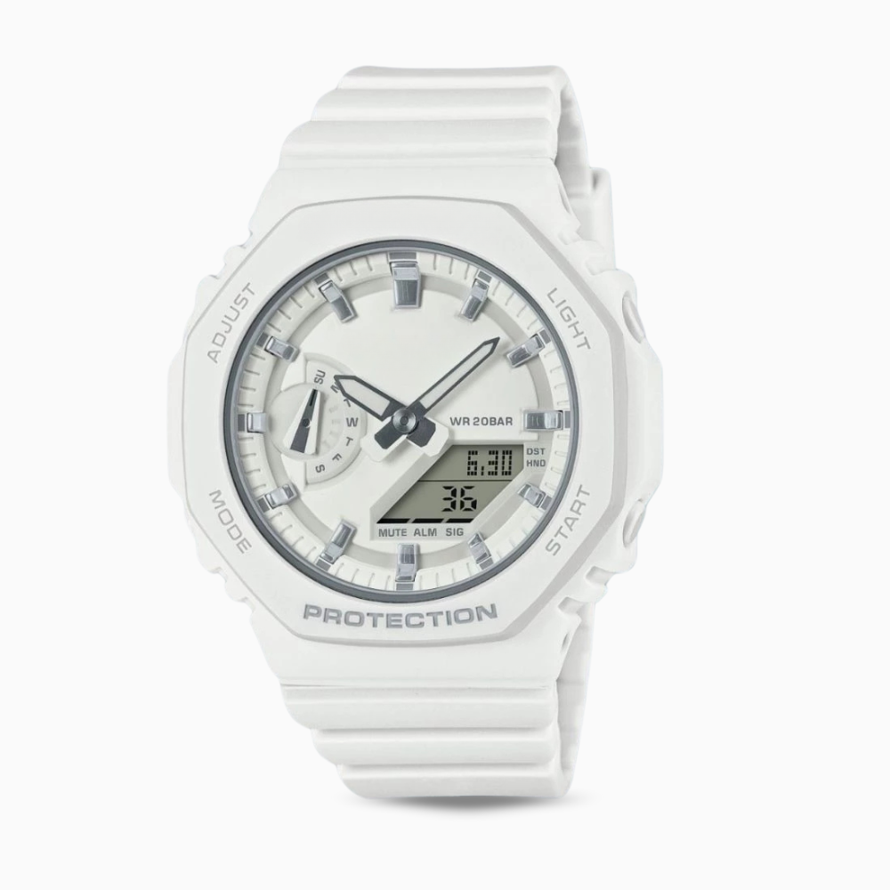 GA-2100 White 43mm - Waterproof 10Atm